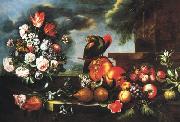 LIGOZZI, Jacopo Fruit and a parrot oil